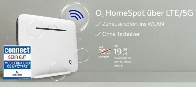 Internet ohne Festnetz per o2, congstar, Telekom & Vodafone Homespot